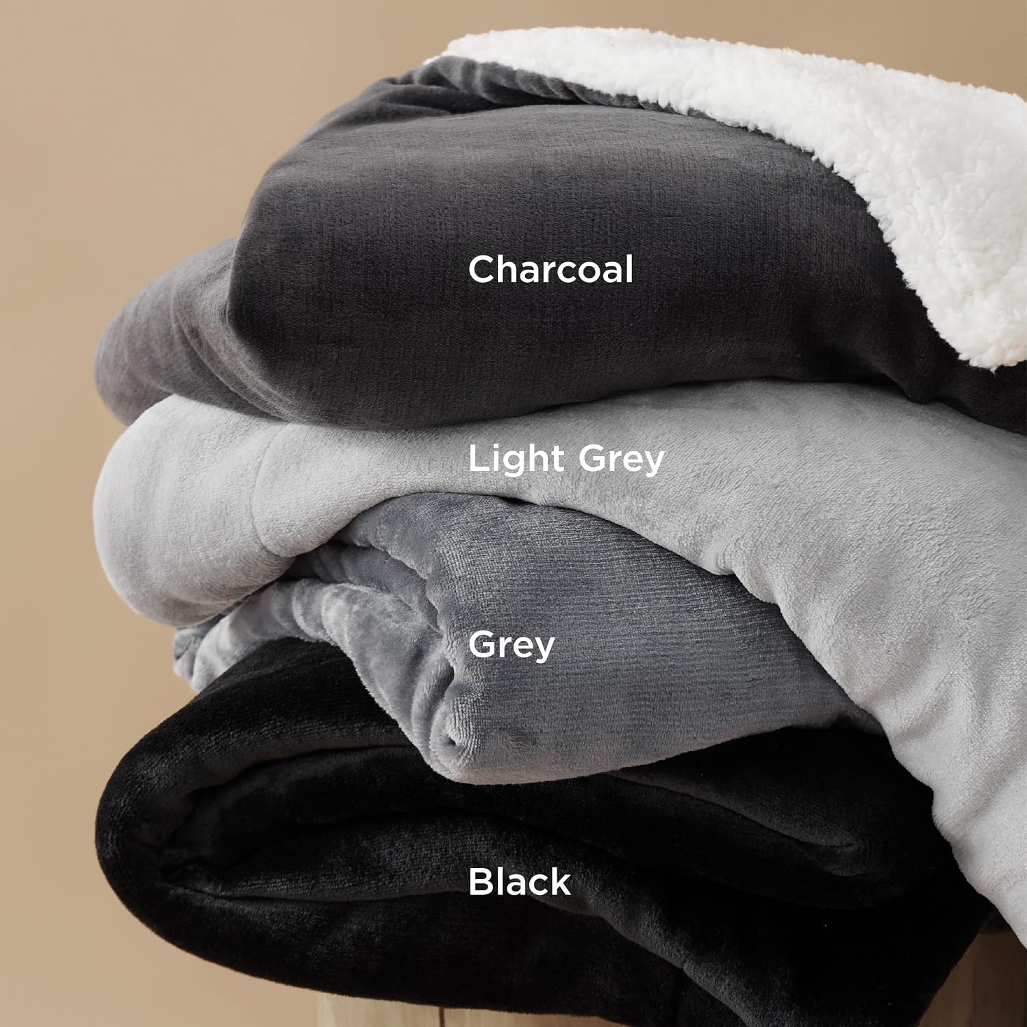 image:imageBedsure GentleSoft Sherpa Fleece Throw Blanket for Couch NonHeated Thick amp Warm Cozy Comfort Blanket for Winter Fall Soft Fuzzy Plush Throw Gifts for Women and Men Grey 50x60 InchesGrey