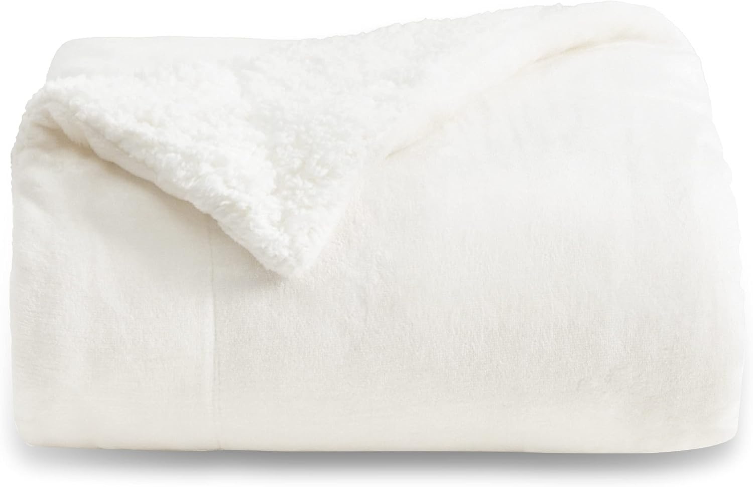 image:imageBedsure GentleSoft Sherpa Fleece Throw Blanket for Couch NonHeated Thick amp Warm Cozy Comfort Blanket for Winter Fall Soft Fuzzy Plush Throw Gifts for Women and Men Grey 50x60 Inches06 White