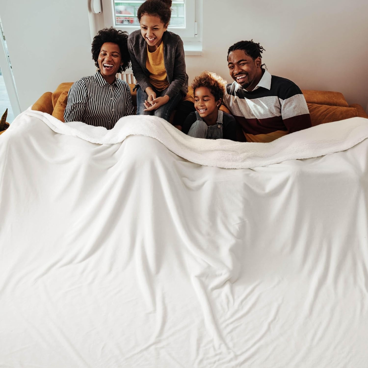 image:imageBedsure GentleSoft Sherpa Fleece Throw Blanket for Couch NonHeated Thick amp Warm Cozy Comfort Blanket for Winter Fall Soft Fuzzy Plush Throw Gifts for Women and Men Grey 50x60 Inches06 White