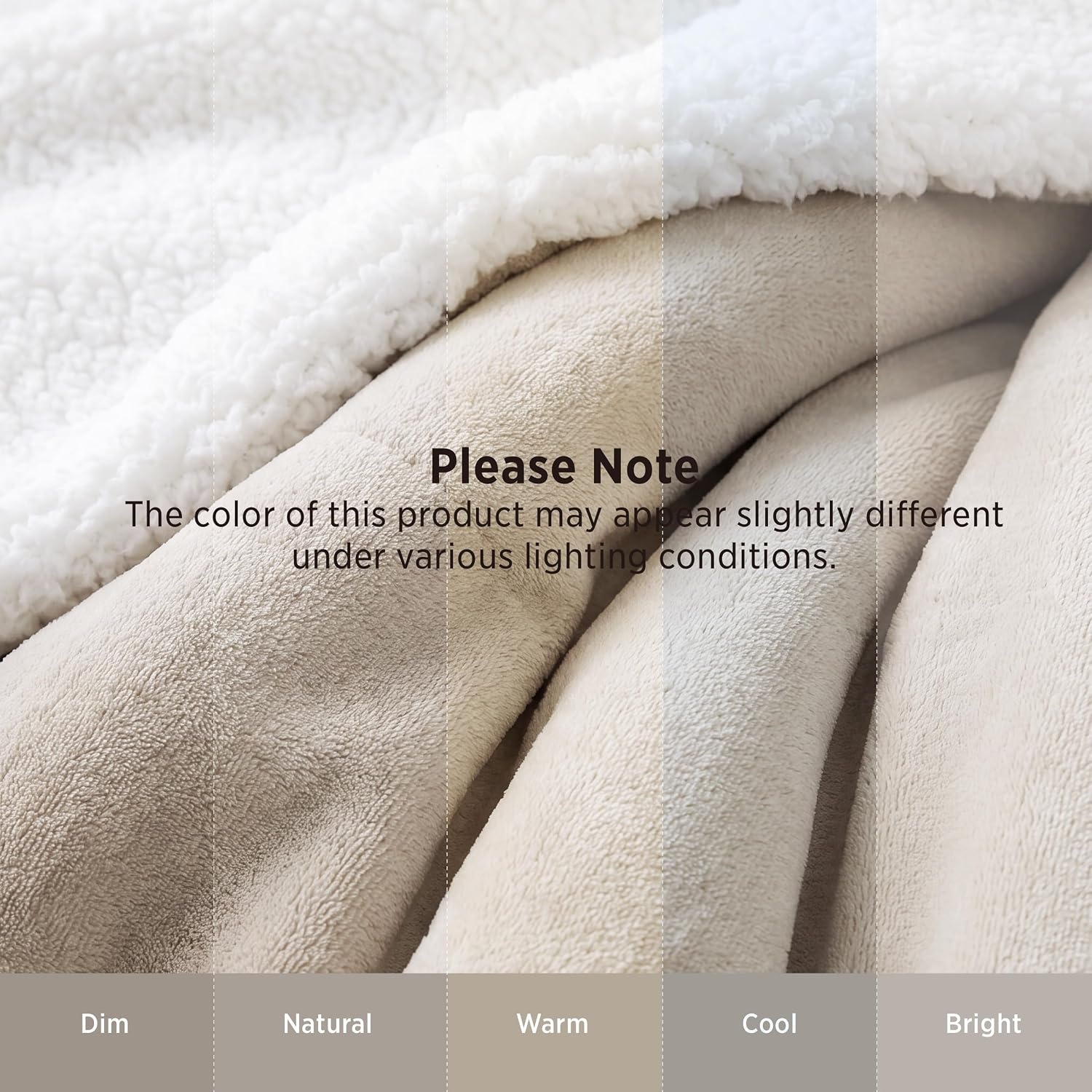 image:imageBedsure GentleSoft Sherpa Fleece Throw Blanket for Couch NonHeated Thick amp Warm Cozy Comfort Blanket for Winter Fall Soft Fuzzy Plush Throw Gifts for Women and Men Grey 50x60 Inches05 Beige