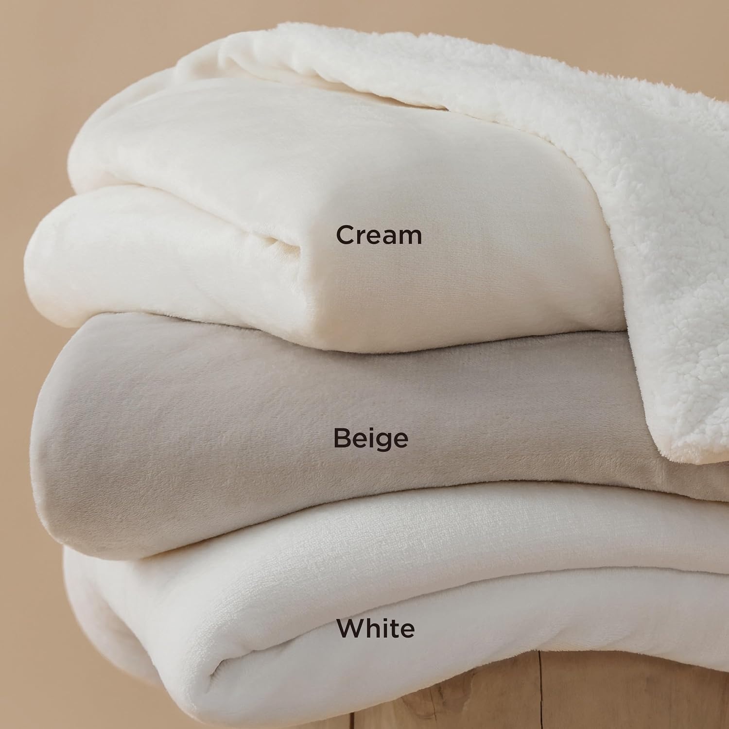 image:imageBedsure GentleSoft Sherpa Fleece Throw Blanket for Couch NonHeated Thick amp Warm Cozy Comfort Blanket for Winter Fall Soft Fuzzy Plush Throw Gifts for Women and Men Grey 50x60 Inches06 White
