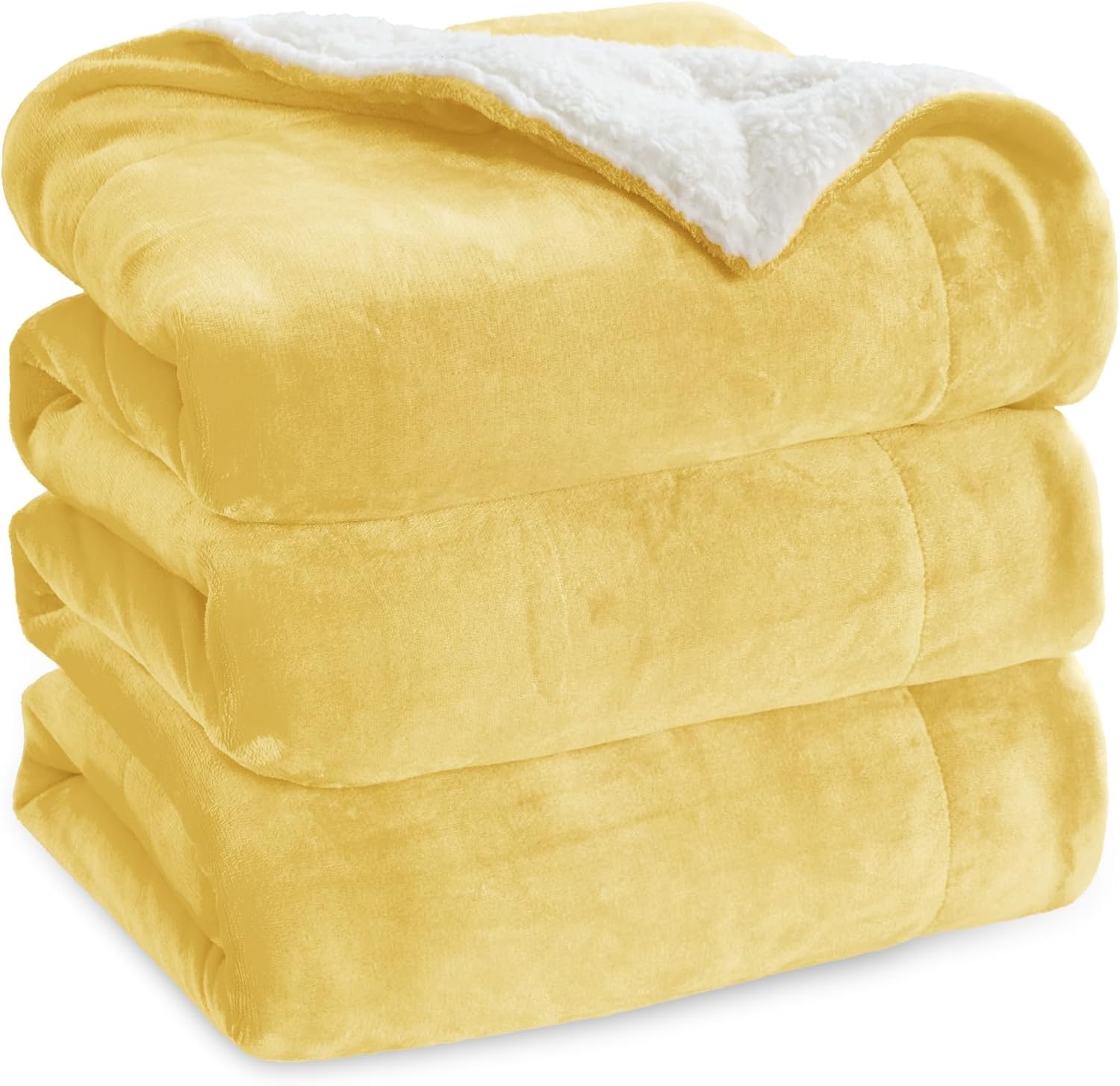 image:imageBedsure GentleSoft Sherpa Fleece Throw Blanket for Couch NonHeated Thick amp Warm Cozy Comfort Blanket for Winter Fall Soft Fuzzy Plush Throw Gifts for Women and Men Grey 50x60 Inches03 Yellow