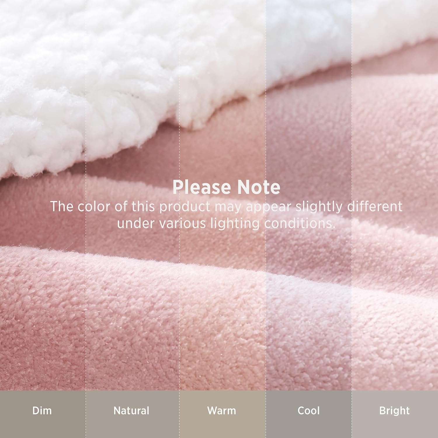 image:imageBedsure GentleSoft Sherpa Fleece Throw Blanket for Couch NonHeated Thick amp Warm Cozy Comfort Blanket for Winter Fall Soft Fuzzy Plush Throw Gifts for Women and Men Grey 50x60 Inches07 Pink
