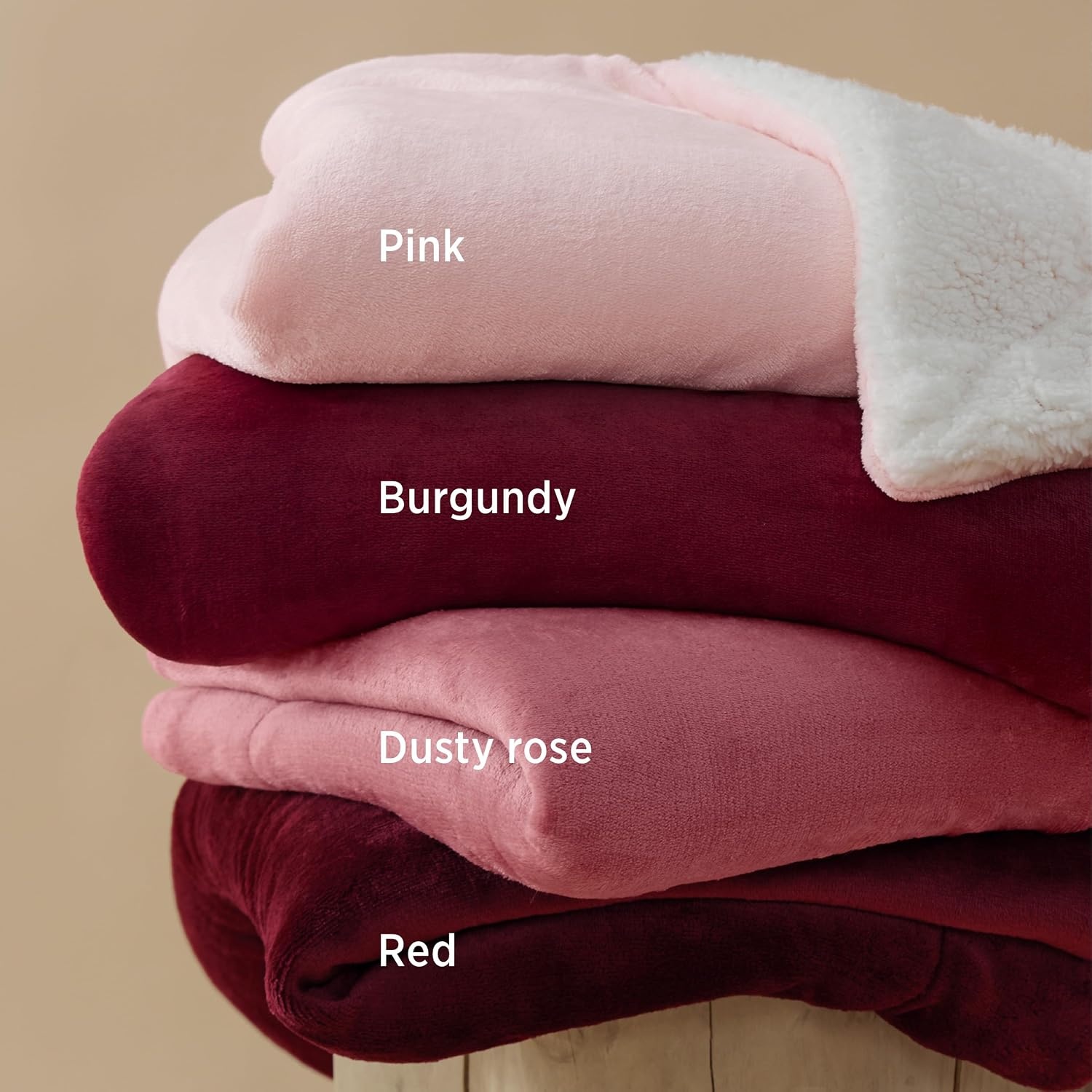 image:imageBedsure GentleSoft Sherpa Fleece Throw Blanket for Couch NonHeated Thick amp Warm Cozy Comfort Blanket for Winter Fall Soft Fuzzy Plush Throw Gifts for Women and Men Grey 50x60 Inches07 Pink