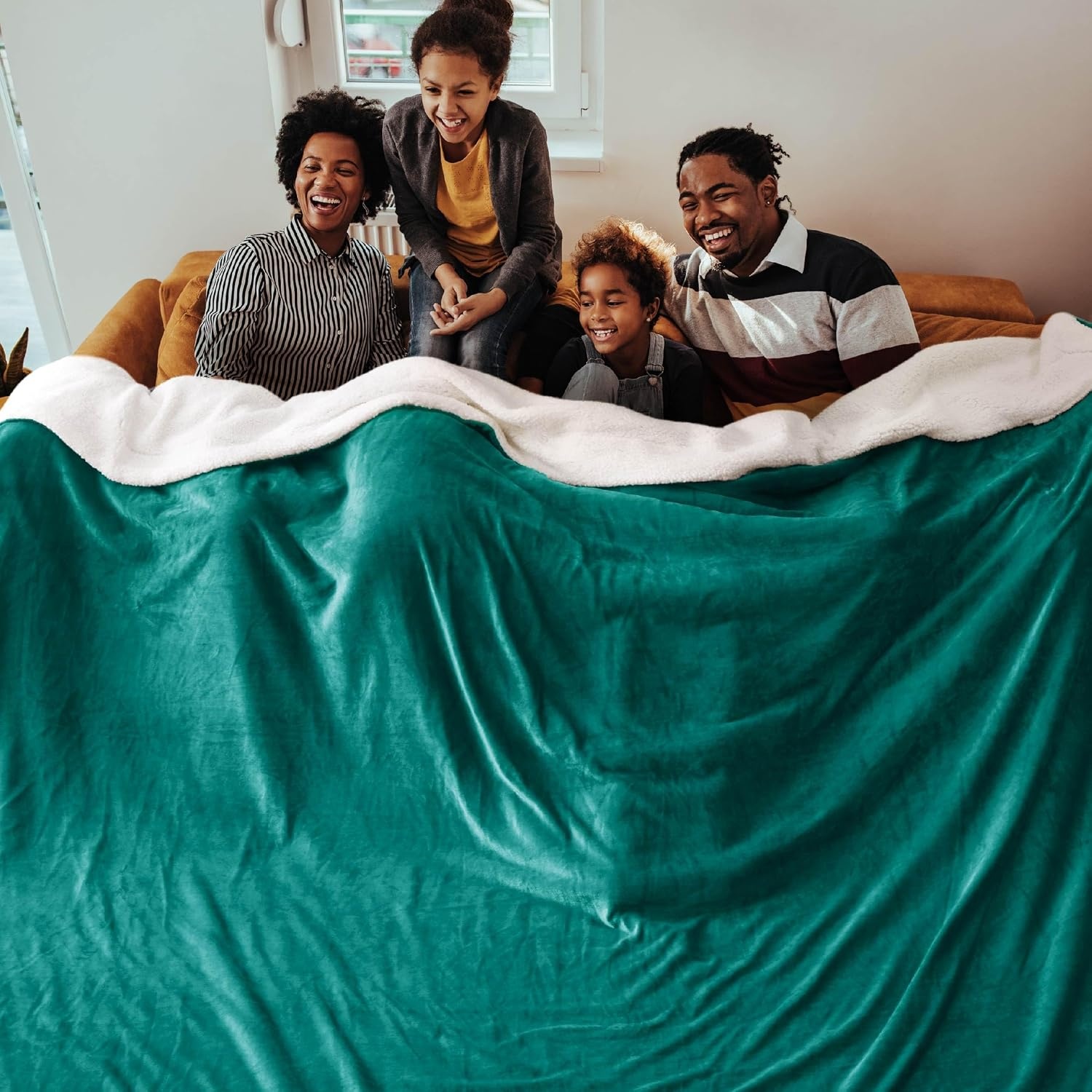 image:imageBedsure GentleSoft Sherpa Fleece Throw Blanket for Couch NonHeated Thick amp Warm Cozy Comfort Blanket for Winter Fall Soft Fuzzy Plush Throw Gifts for Women and Men Grey 50x60 Inches04 Forest Green