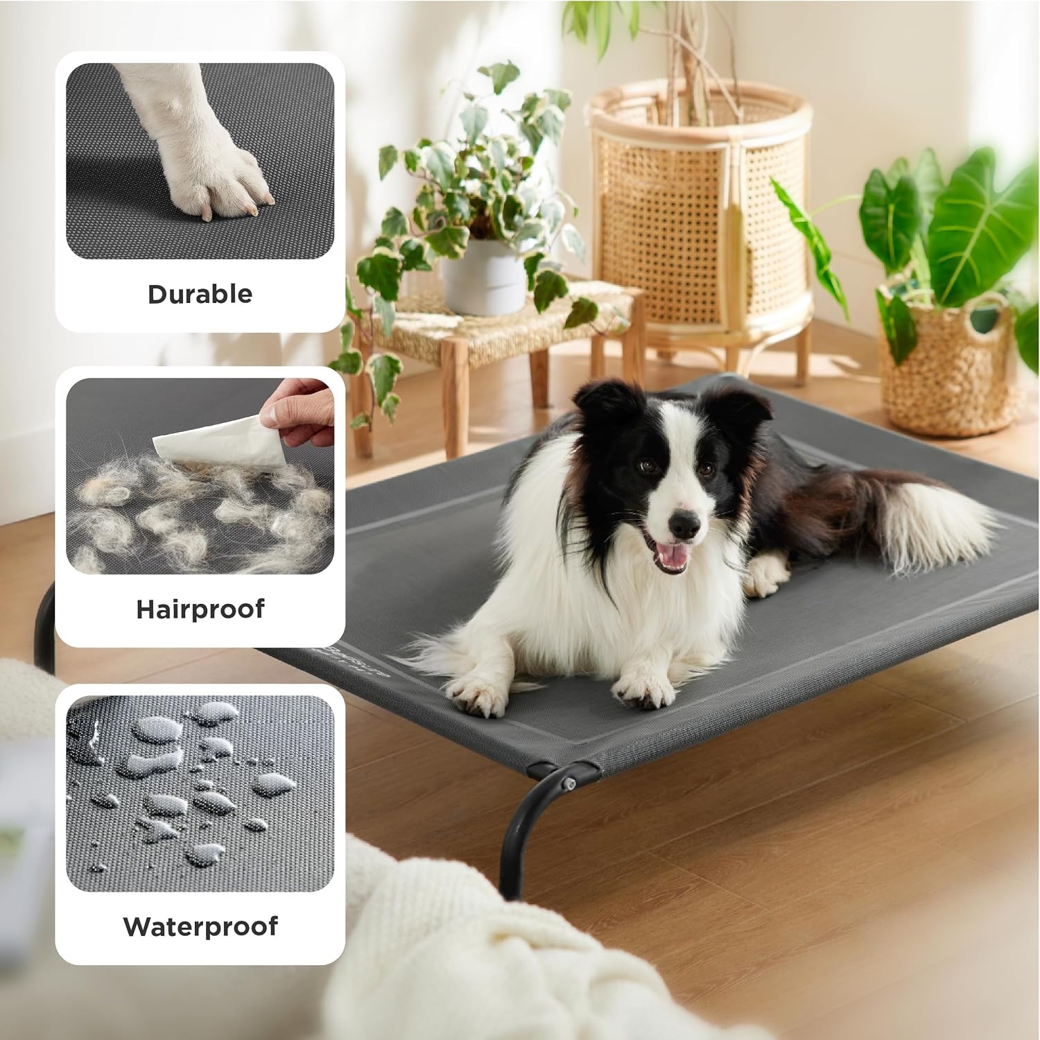 image:imageBedsure Outdoor Elevated Cooling Dog Bed Medium Size Dog 43in Terracotta Portable Raised Camping Pet Cot HammockBreathable Teslin MeshWeather ResistantFor Medium Pet Up to 65 lbsEasy to AssembleTerracotta