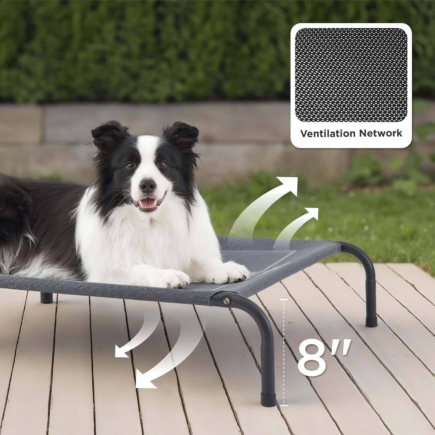 image:imageBedsure Outdoor Elevated Cooling Dog Bed Medium Size Dog 43in Terracotta Portable Raised Camping Pet Cot HammockBreathable Teslin MeshWeather ResistantFor Medium Pet Up to 65 lbsEasy to AssembleTerracotta