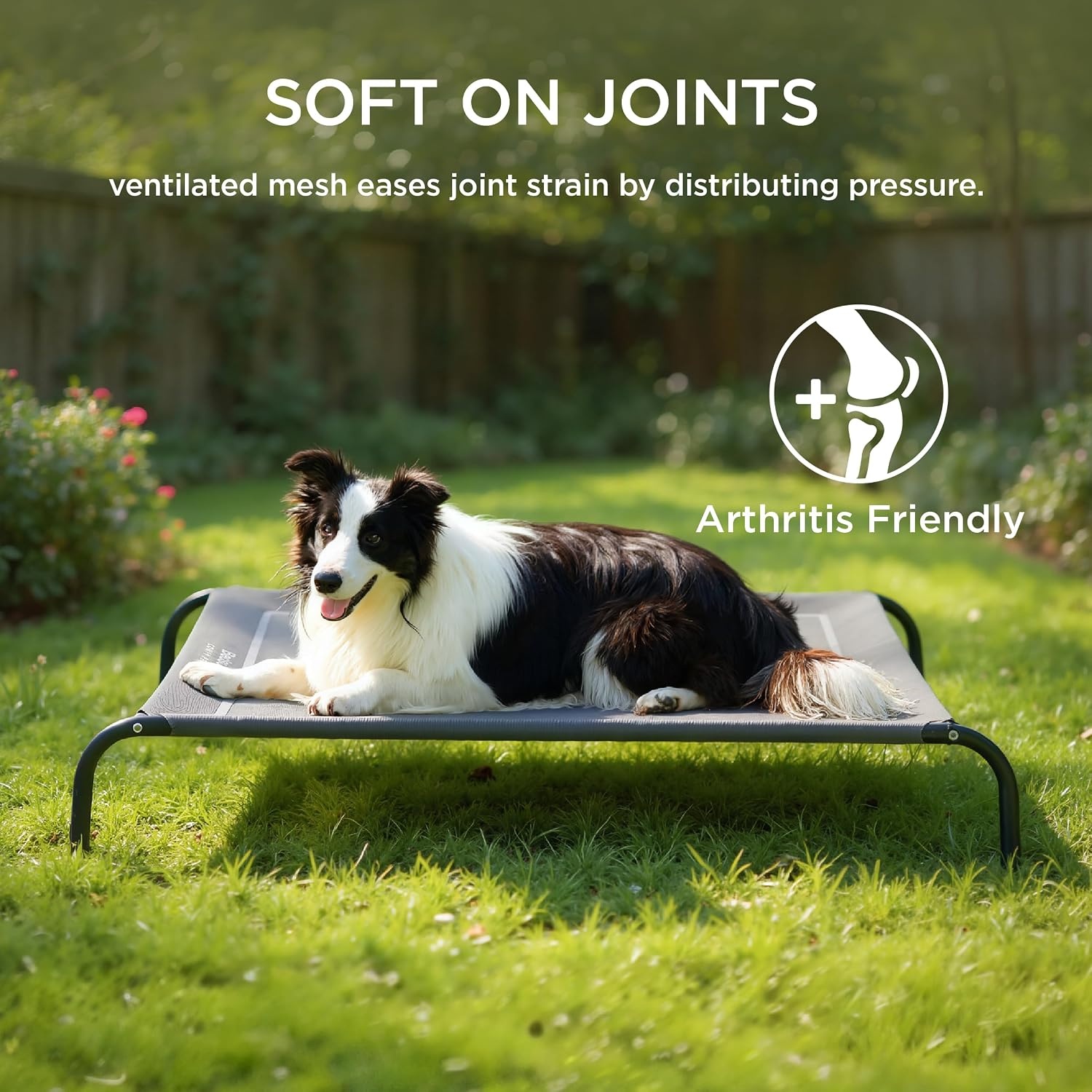 image:imageBedsure Outdoor Elevated Cooling Dog Bed Medium Size Dog 43in Terracotta Portable Raised Camping Pet Cot HammockBreathable Teslin MeshWeather ResistantFor Medium Pet Up to 65 lbsEasy to AssembleBrown