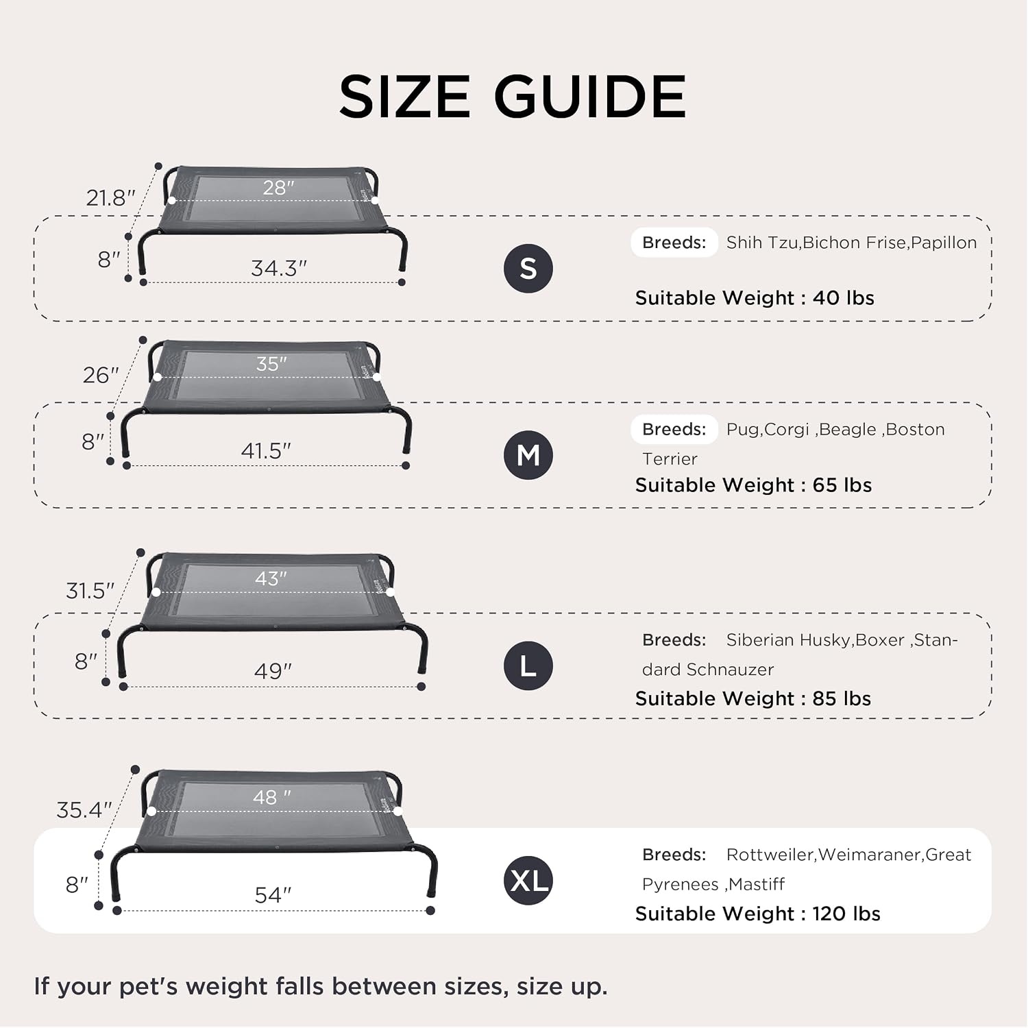image:imageBedsure Outdoor Elevated Cooling Dog Bed Medium Size Dog 43in Terracotta Portable Raised Camping Pet Cot HammockBreathable Teslin MeshWeather ResistantFor Medium Pet Up to 65 lbsEasy to AssembleGreen