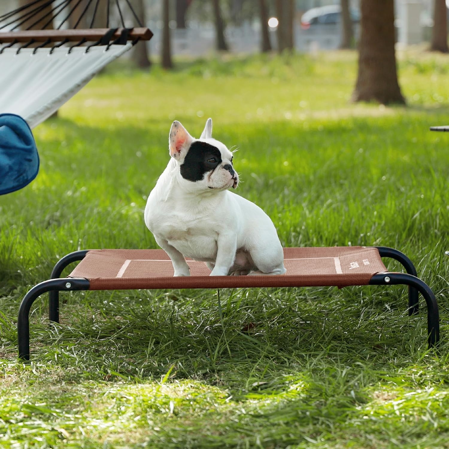 image:imageBedsure Outdoor Elevated Cooling Dog Bed Medium Size Dog 43in Terracotta Portable Raised Camping Pet Cot HammockBreathable Teslin MeshWeather ResistantFor Medium Pet Up to 65 lbsEasy to AssembleTerracotta