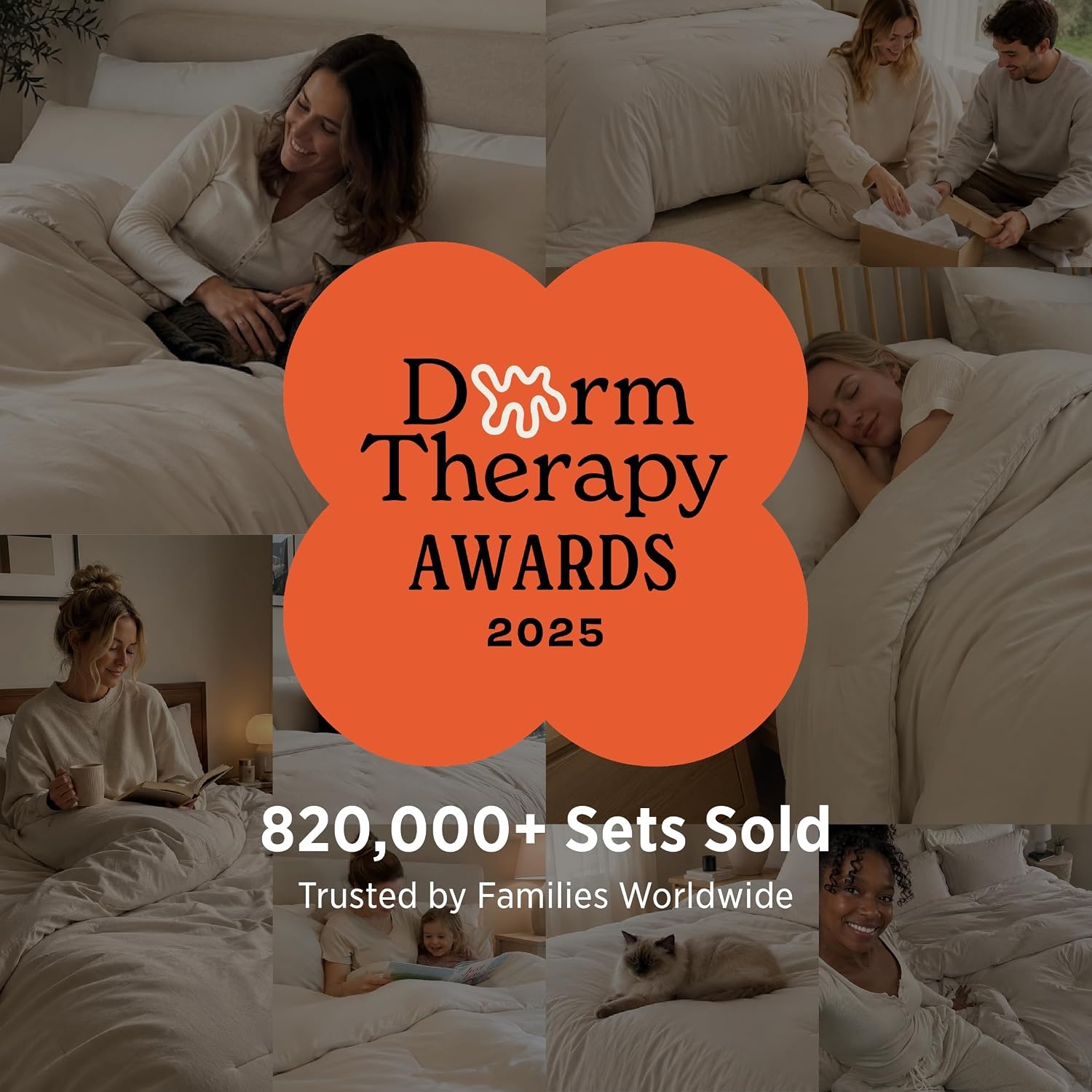 image:imageBedsure Queen Comforter Set Dark Gray Soft Prewashed Bedding for All Seasons 3 Pieces GentleSoft Bed Set 1 Lightweight Comforter 90x90 and 2 Pillowcases 20x2601 Beige