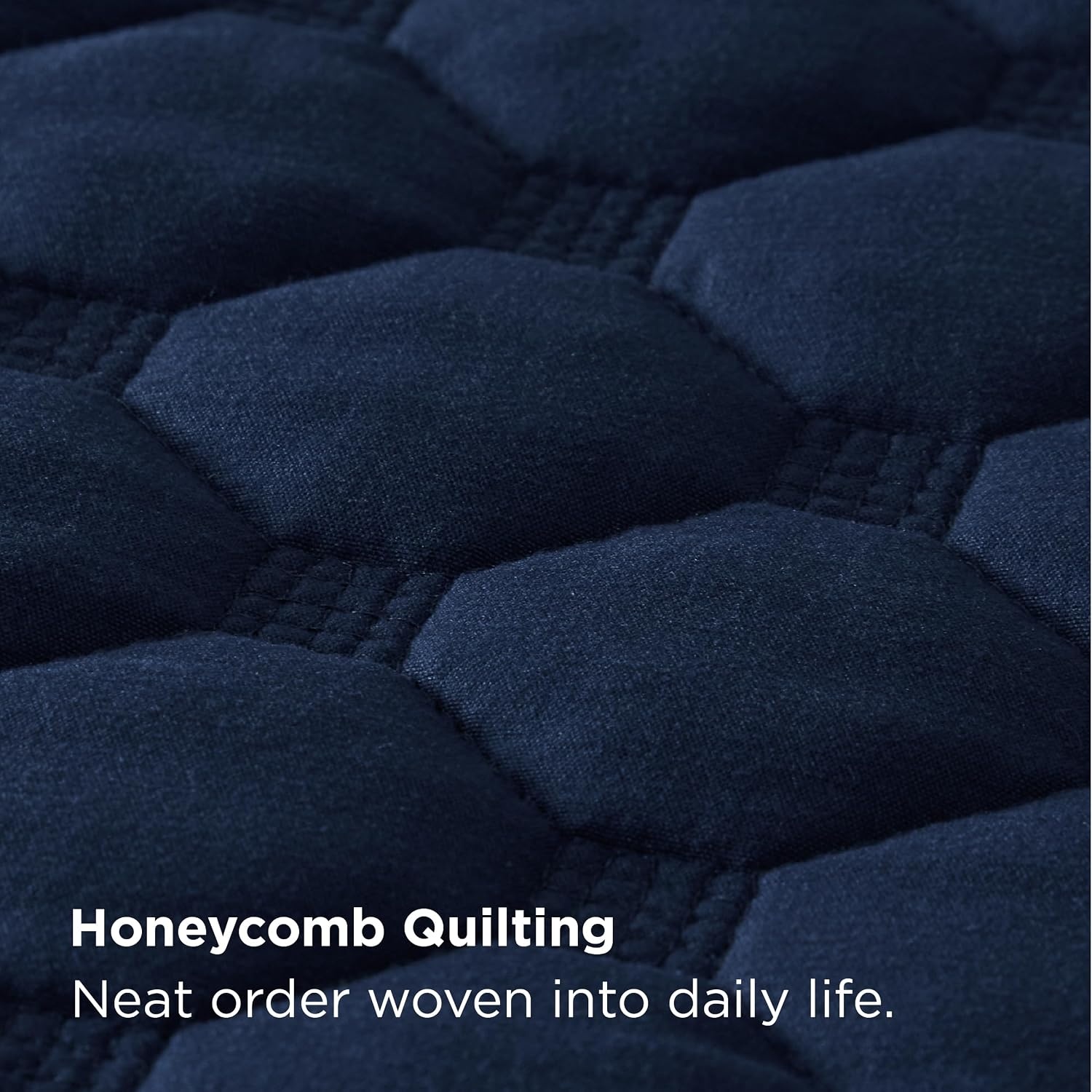 image:imageBedsure Queen Size Quilt Lightweight Comforter Set Mineral Blue Bedspread Coverlet Basket Weave AllSeason Comfort SkinFriendly Soft Breathable Machine Washable 90x96 3 Pcs 2 Pillow Shams05 Navy Honeycomb
