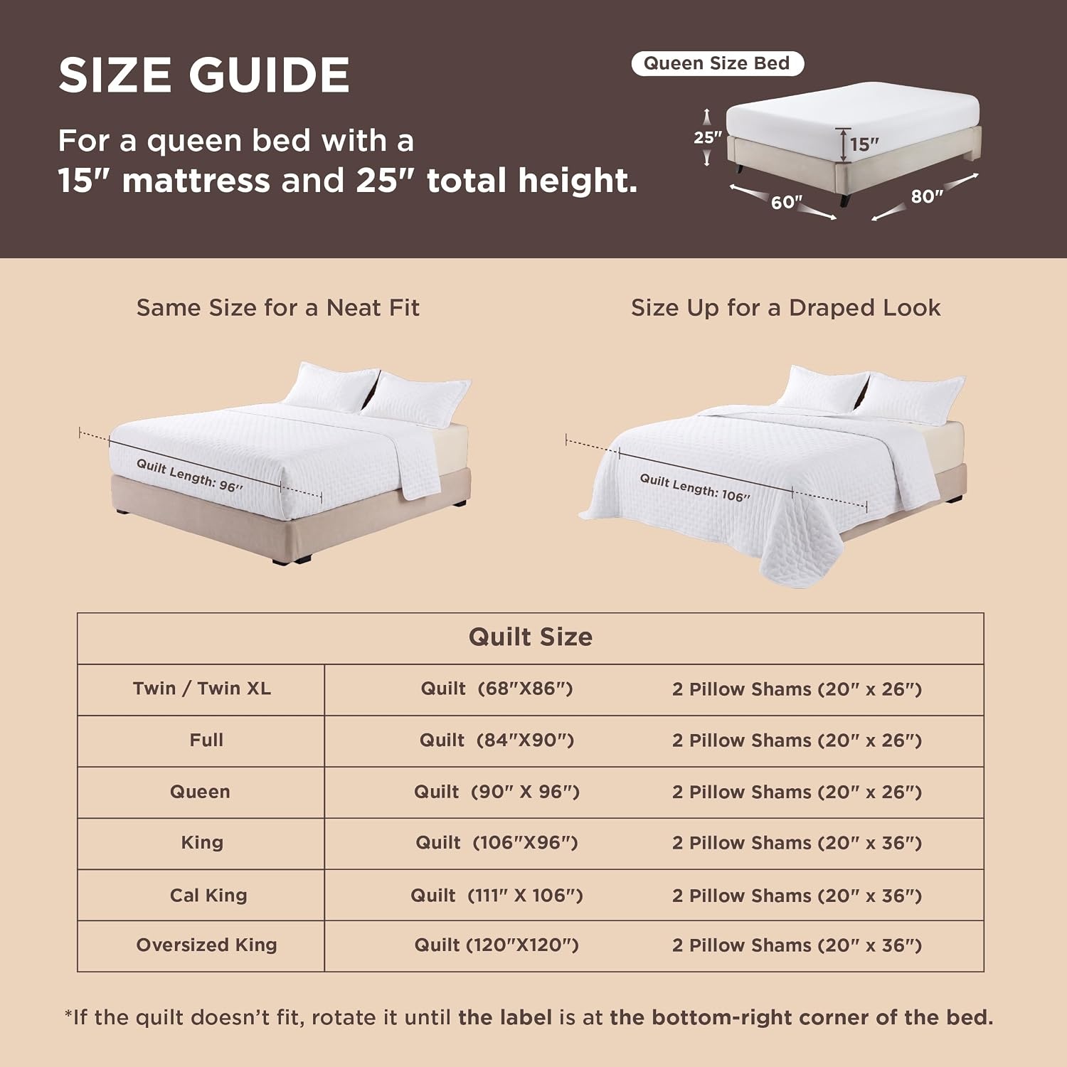 image:imageBedsure Quilts Queen Size Bedspread Thin Comforter Charcoal Coverlet AllSeason Bedding Soft Modern Clover Pattern StitchFree QuiltTech PetFriendly Machine Washable 90x96in 3 Pcs13 Oatmeal Clover