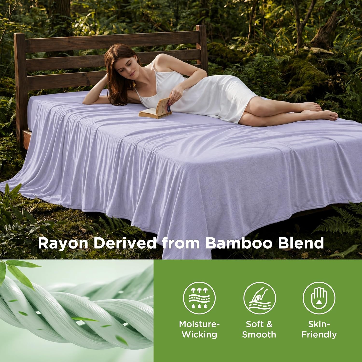 image:imageBedsure Silky Soft Cooling Blanket for Hot Sleepers Throw XL Dark Grey Summer Picnic Travel Outdoor Camping Couch Bed Sofa Chair Rayon Derived from Bamboo Cold Cool Ice Lightweight04 Lavender