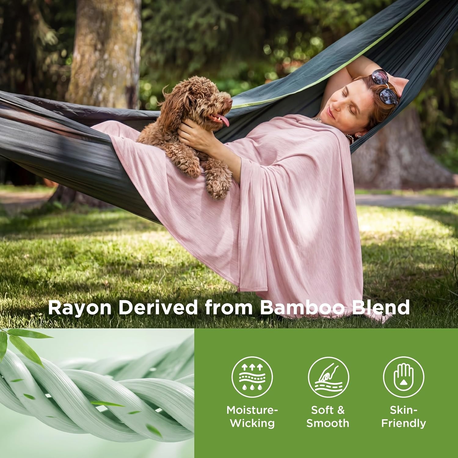 image:imageBedsure Silky Soft Cooling Blanket for Hot Sleepers Throw XL Dark Grey Summer Picnic Travel Outdoor Camping Couch Bed Sofa Chair Rayon Derived from Bamboo Cold Cool Ice Lightweight05 Pink