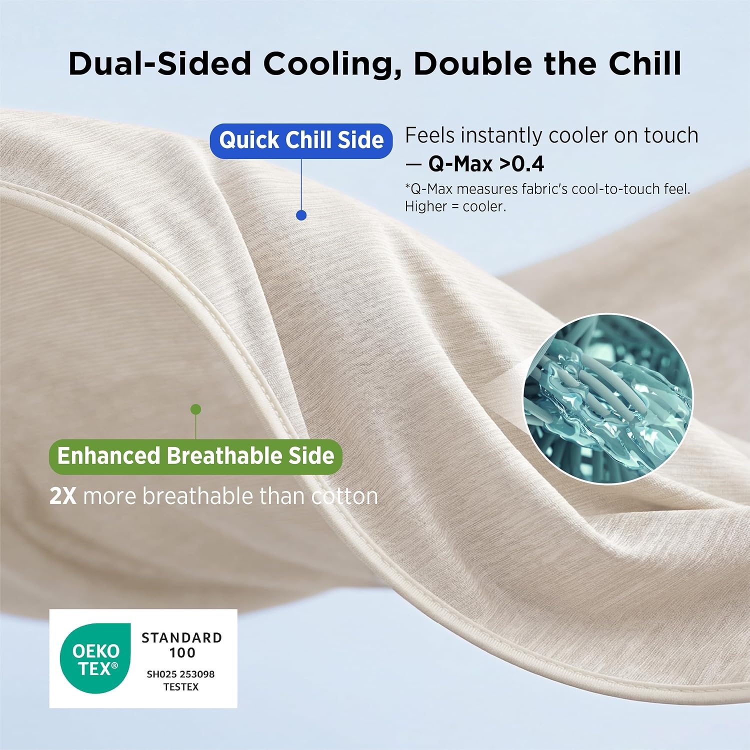 image:imageBedsure Silky Soft Cooling Blanket for Hot Sleepers Throw XL Dark Grey Summer Picnic Travel Outdoor Camping Couch Bed Sofa Chair Rayon Derived from Bamboo Cold Cool Ice Lightweight03 Oat Beige