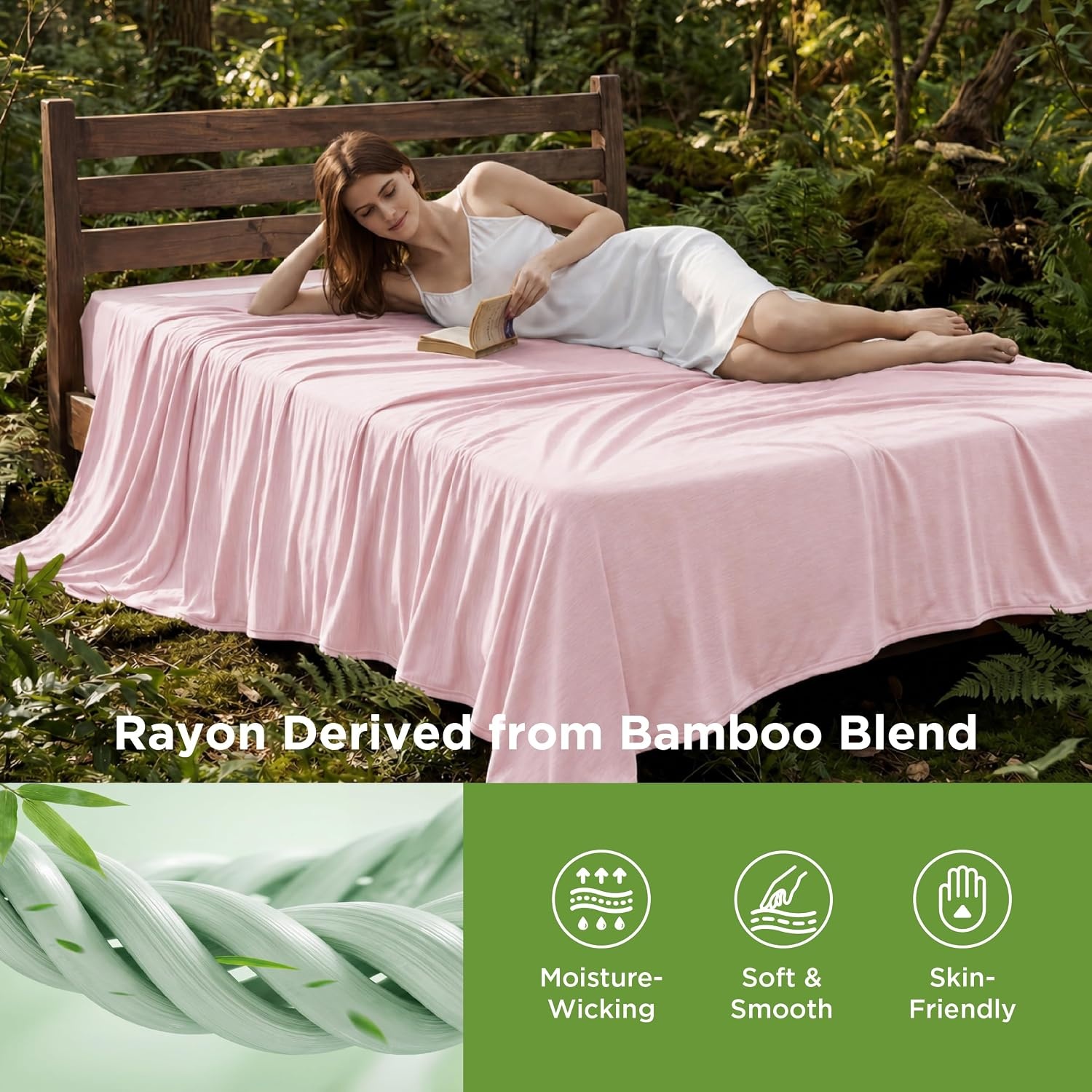 image:imageBedsure Silky Soft Cooling Blanket for Hot Sleepers Throw XL Dark Grey Summer Picnic Travel Outdoor Camping Couch Bed Sofa Chair Rayon Derived from Bamboo Cold Cool Ice Lightweight05 Pink