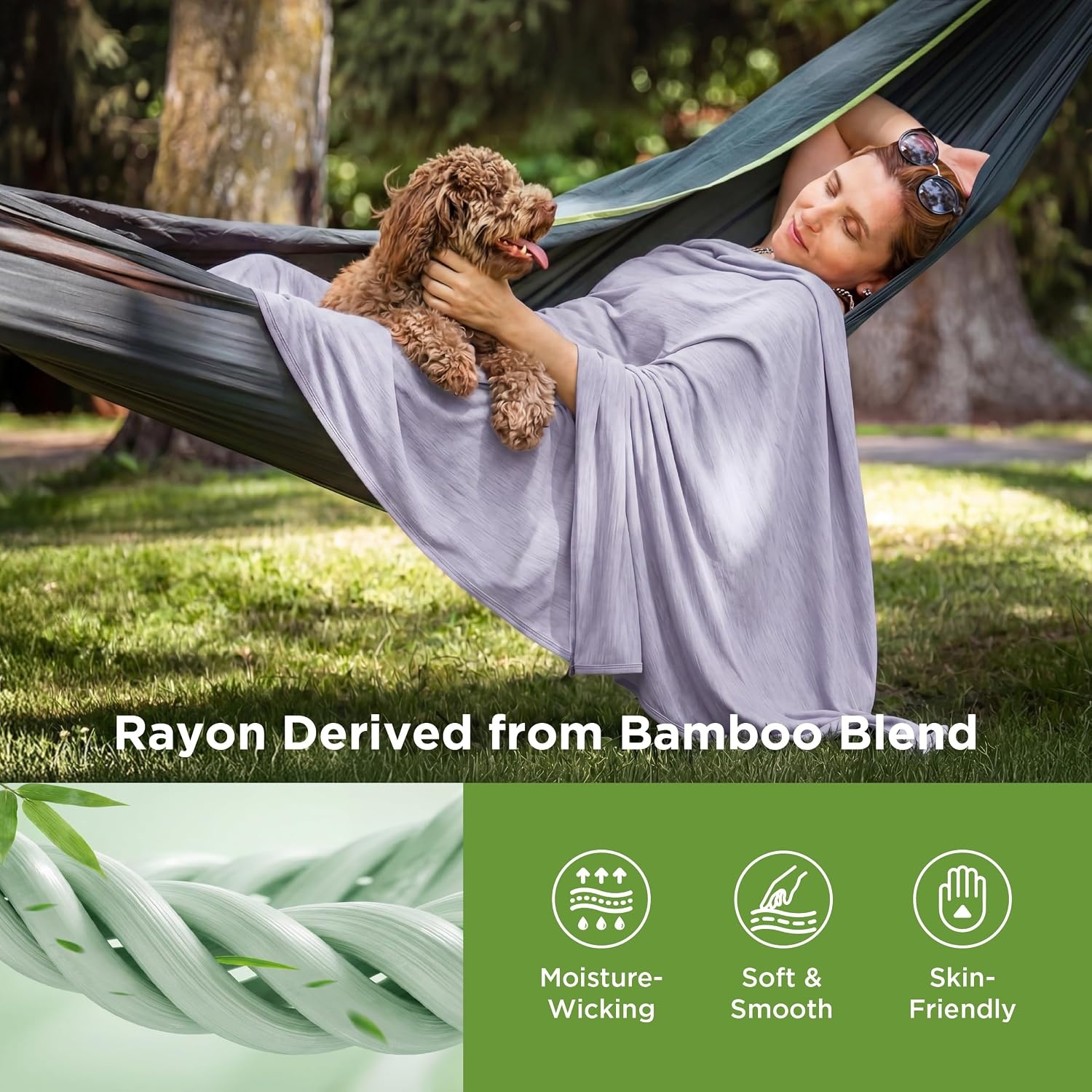 image:imageBedsure Silky Soft Cooling Blanket for Hot Sleepers Throw XL Dark Grey Summer Picnic Travel Outdoor Camping Couch Bed Sofa Chair Rayon Derived from Bamboo Cold Cool Ice Lightweight04 Lavender
