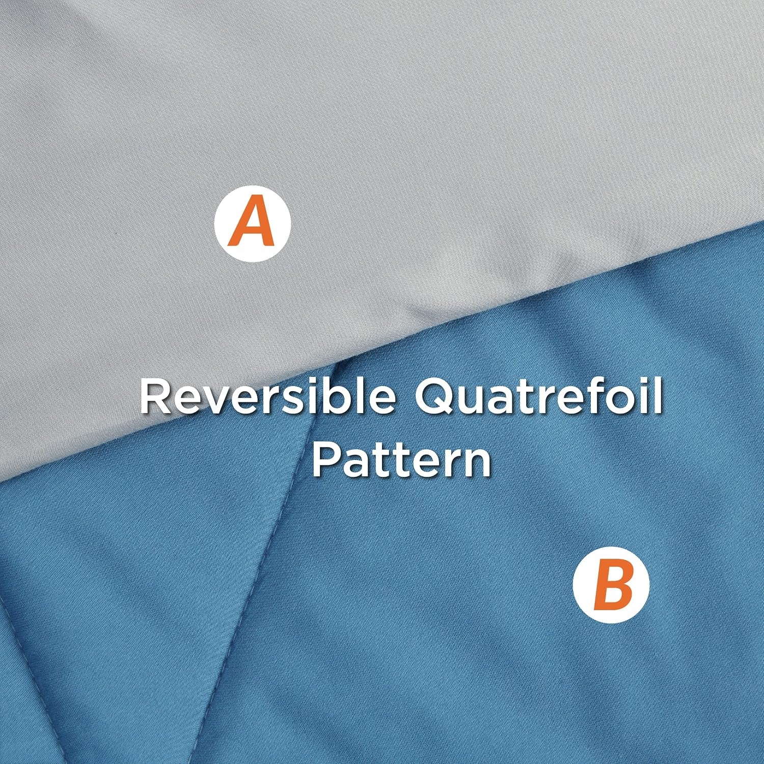 image:imageBedsure Twin XL Comforter 5 Pieces Reversible Blush Pink Bed in a Bag Twin XL Bedding Comforter Set College Dorm Essentials with 1 Flat Sheet 1 Fitted Sheet 1 Pillowcase and 1 Pillow Sham12 Slate BlueLight Grey