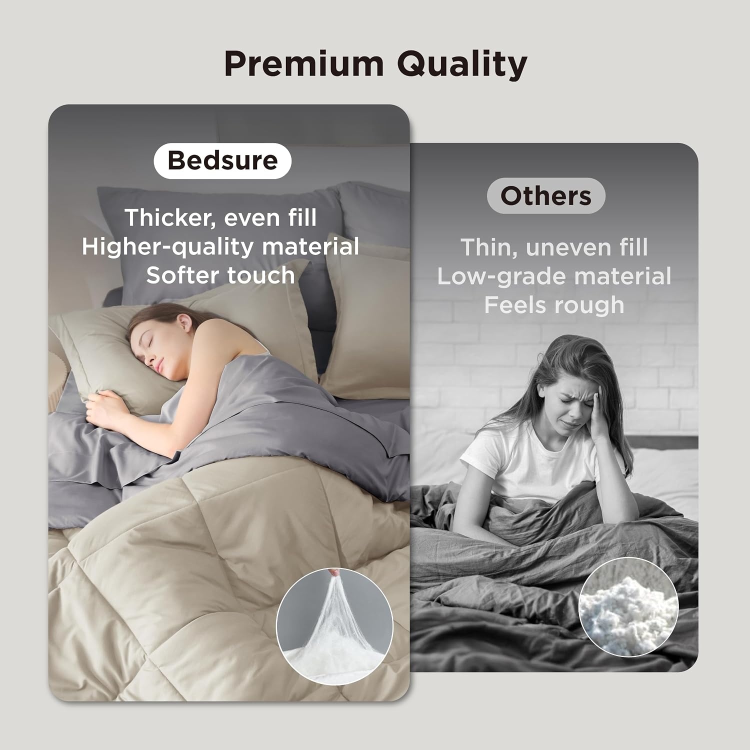 image:imageBedsure Twin XL Comforter 5 Pieces Reversible Blush Pink Bed in a Bag Twin XL Bedding Comforter Set College Dorm Essentials with 1 Flat Sheet 1 Fitted Sheet 1 Pillowcase and 1 Pillow Sham16 BeigeSilver Grey