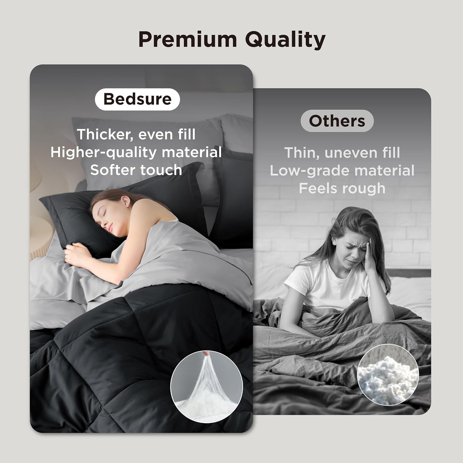 image:imageBedsure Twin XL Comforter 5 Pieces Reversible Blush Pink Bed in a Bag Twin XL Bedding Comforter Set College Dorm Essentials with 1 Flat Sheet 1 Fitted Sheet 1 Pillowcase and 1 Pillow Sham14 Dark BlackSilver Grey