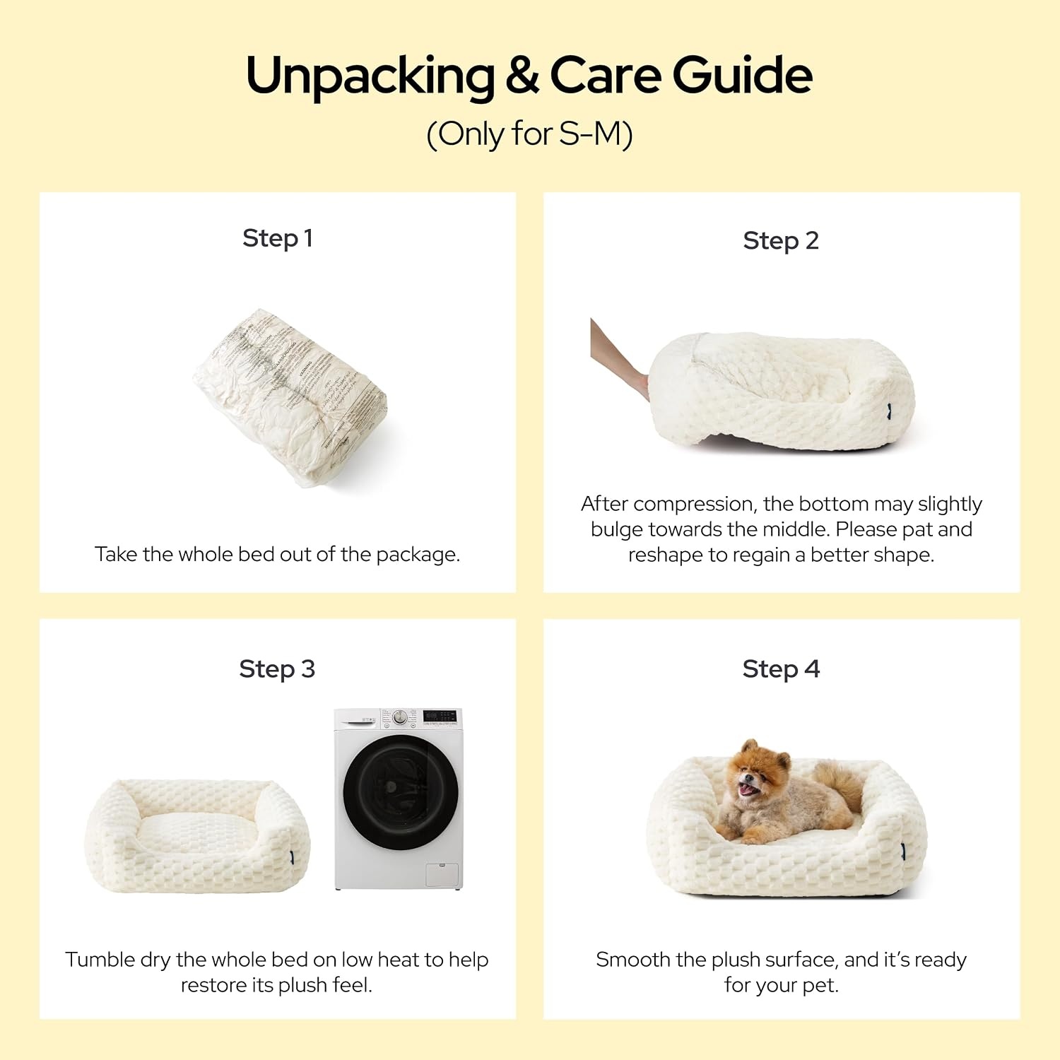 image:imageBedsure Washable Dog Beds Large Sized Dog with Bubble Fleece35in Cream Cute Pet BedFluffy Cuddler Pet CouchNeckFriendly BolsterNonSlip BottomMachine Washable Removable Cover Up to 50 lbsCamel Brown