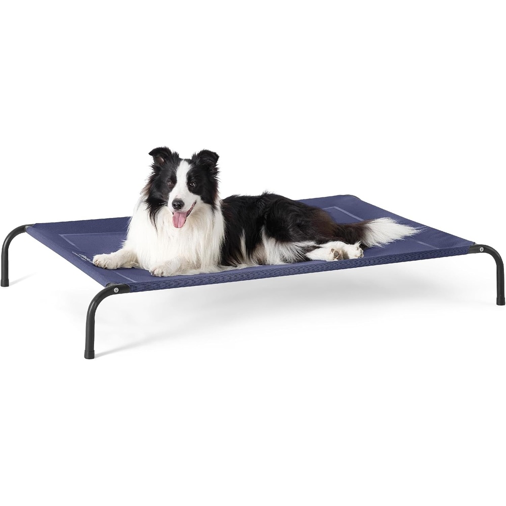image:imageBedsure Outdoor Elevated Cooling Dog Bed Medium Size Dog 43in Terracotta Portable Raised Camping Pet Cot HammockBreathable Teslin MeshWeather ResistantFor Medium Pet Up to 65 lbsEasy to AssembleDeepSea Blue