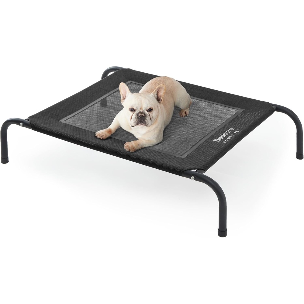 image:imageBedsure Outdoor Elevated Cooling Dog Bed Medium Size Dog 43in Terracotta Portable Raised Camping Pet Cot HammockBreathable Teslin MeshWeather ResistantFor Medium Pet Up to 65 lbsEasy to AssembleBlack