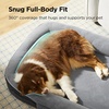 Bedsure 360°Oval Bolster Orthopedic Dog Bed Medium Size Dog,30″ Blue | Egg-Crate Foam for Senior Dogs, Big Comfort Pet Sofa Couch with Ultra-Soft Fleece Waterproof Washable Cover(Charcoal)
