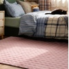 Bedsure 8×10 Printed Jute-Look Living Room Rug, Machine Washable, Non-Slip | Soft Faux Cashmere Feel, Realistic Jute-Look Print, Non-Shedding, Low-Pile, 4 Grip Pads Included, Pet & Kids Friendly(03 – Pink)