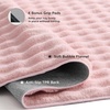 Bedsure 8×10 Printed Jute-Look Living Room Rug, Machine Washable, Non-Slip | Soft Faux Cashmere Feel, Realistic Jute-Look Print, Non-Shedding, Low-Pile, 4 Grip Pads Included, Pet & Kids Friendly(03 – Pink)