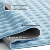 Bedsure 8×10 Printed Jute-Look Living Room Rug, Machine Washable, Non-Slip | Soft Faux Cashmere Feel, Realistic Jute-Look Print, Non-Shedding, Low-Pile, 4 Grip Pads Included, Pet & Kids Friendly(05 – Blue)
