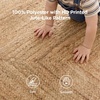 Bedsure 8×10 Printed Jute-Look Living Room Rug, Machine Washable, Non-Slip | Soft Faux Cashmere Feel, Realistic Jute-Look Print, Non-Shedding, Low-Pile, 4 Grip Pads Included, Pet & Kids Friendly(09 – Printed Jute)