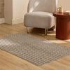 Bedsure 8×10 Printed Jute-Look Living Room Rug, Machine Washable, Non-Slip | Soft Faux Cashmere Feel, Realistic Jute-Look Print, Non-Shedding, Low-Pile, 4 Grip Pads Included, Pet & Kids Friendly(02 – Brown)