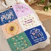 Bedsure Birthday Blanket Gifts for Women – Soft Mom Blanket for Women as Decorations for Wife and Grandma, Patchwork, 50″x60″(Ivory Patchwork)