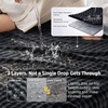 Bedsure Bubble Waterproof Blanket for Bed – Soft Fleece Reversible Dog Blankets for Large Dogs, Waterproof Couch Sofa Cover Bed Protector, Pink/Beige, Queen 90×90 inches(Black/Grey)