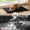 Bedsure Chew Proof XL Dog Bed, 41×27 Inch, Black | Chew Resistant Dog Crate Pad Durable Pet Kennel Mat, Reinforced Corners, Machine Washable, Soft Velvet Surface, Easy to Clean(Medium (29″L x 18″W x 1″Th))