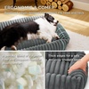 Bedsure ComfyFleece™ Cute Dog Bed for Small Medium Dogs Washable,25in Cream | Furry Puppy Beds,Square Rectangle Orthopedic Corduroy Aesthetic Pet Beds,Removable Zipper Cover,Non-Slip Bottom,Up to 15 Lbs(Warm Grey)