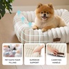 Bedsure ComfyFleece™ Cute Dog Bed for Small Medium Dogs Washable,25in Cream | Furry Puppy Beds,Square Rectangle Orthopedic Corduroy Aesthetic Pet Beds,Removable Zipper Cover,Non-Slip Bottom,Up to 15 Lbs(Cream)
