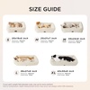 Bedsure ComfyFleece™ Cute Dog Bed for Small Medium Dogs Washable,25in Cream | Furry Puppy Beds,Square Rectangle Orthopedic Corduroy Aesthetic Pet Beds,Removable Zipper Cover,Non-Slip Bottom,Up to 15 Lbs(Amphora)