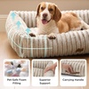 Bedsure ComfyFleece™ Cute Dog Bed for Small Medium Dogs Washable,25in Cream | Furry Puppy Beds,Square Rectangle Orthopedic Corduroy Aesthetic Pet Beds,Removable Zipper Cover,Non-Slip Bottom,Up to 15 Lbs(Amphora)