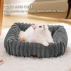 Bedsure ComfyFleece™ Cute Dog Bed for Small Medium Dogs Washable,25in Cream | Furry Puppy Beds,Square Rectangle Orthopedic Corduroy Aesthetic Pet Beds,Removable Zipper Cover,Non-Slip Bottom,Up to 15 Lbs(Warm Grey)