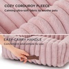 Bedsure ComfyFleece™ Cute Dog Bed for Small Medium Dogs Washable,25in Cream | Furry Puppy Beds,Square Rectangle Orthopedic Corduroy Aesthetic Pet Beds,Removable Zipper Cover,Non-Slip Bottom,Up to 15 Lbs(Blush Pink)