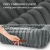Bedsure ComfyFleece™ Cute Dog Bed for Small Medium Dogs Washable,25in Cream | Furry Puppy Beds,Square Rectangle Orthopedic Corduroy Aesthetic Pet Beds,Removable Zipper Cover,Non-Slip Bottom,Up to 15 Lbs(Warm Grey)