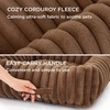 Bedsure ComfyFleece™ Cute Dog Bed for Small Medium Dogs Washable,25in Cream | Furry Puppy Beds,Square Rectangle Orthopedic Corduroy Aesthetic Pet Beds,Removable Zipper Cover,Non-Slip Bottom,Up to 15 Lbs(Camel Brown)