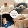 Bedsure ComfyFleece™ Waterproof Blanket for Bed, Twin（60″x80″） Cream | Soft Plush Couch Bed Cover Corduroy Fleece for Furniture Protector, Cozy Calming Reversible Dog Blankets for Large Dogs Pet(Blush Pink)