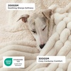 Bedsure ComfyFleece™ Waterproof Blanket for Bed, Twin（60″x80″） Cream | Soft Plush Couch Bed Cover Corduroy Fleece for Furniture Protector, Cozy Calming Reversible Dog Blankets for Large Dogs Pet(Cream)