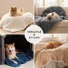 Bedsure ComfyFleece™ Waterproof Blanket for Bed, Twin（60″x80″） Cream | Soft Plush Couch Bed Cover Corduroy Fleece for Furniture Protector, Cozy Calming Reversible Dog Blankets for Large Dogs Pet(Garden Green)