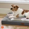 Bedsure ComfyFleece XL Dog Bed for Crate with Washable Cover, 41×27 | Orthopedic Egg Crate Foam Pet Mat,Removable Cover, Nonslip Bottom,Not Waterproof,Not Chewproof,For Extra Large Breeds ≤60lbs(Charcoal Grey)