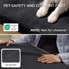 Bedsure ComfyFleece XL Dog Bed for Crate with Washable Cover, 41×27 | Orthopedic Egg Crate Foam Pet Mat,Removable Cover, Nonslip Bottom,Not Waterproof,Not Chewproof,For Extra Large Breeds ≤60lbs(Black)